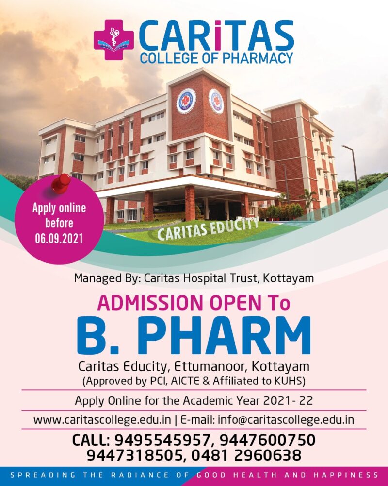 B.Pharm Admission 2021 - Caritas Educity